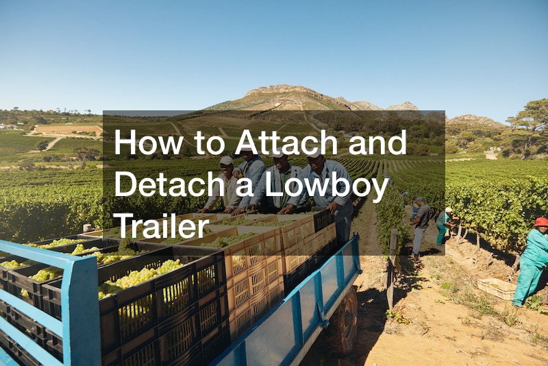 How to Attach and Detach a Lowboy Trailer